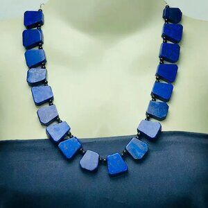 Lapis Lazuli Beaded Necklace: Genuine Gemstone Jewelry